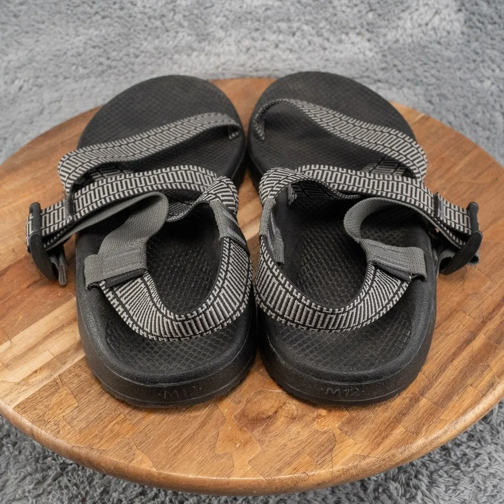 Chaco Mega Z/Cloud Men's Sandal US 12 Black/Gray Adjustable Nylon Straps